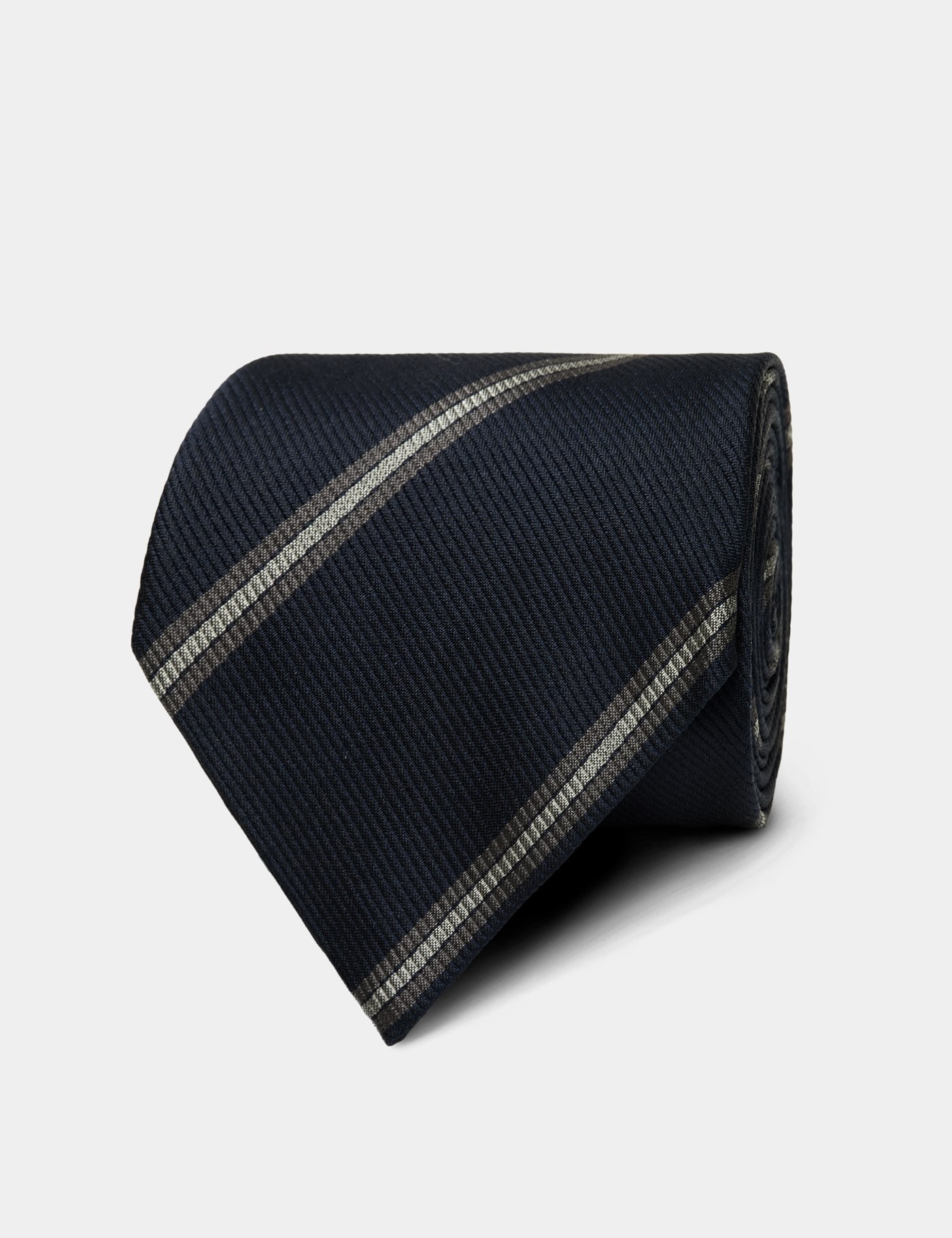 Hawes & Curtis Navy Repp Stripe Italian Silk Tie | Striped | Men's