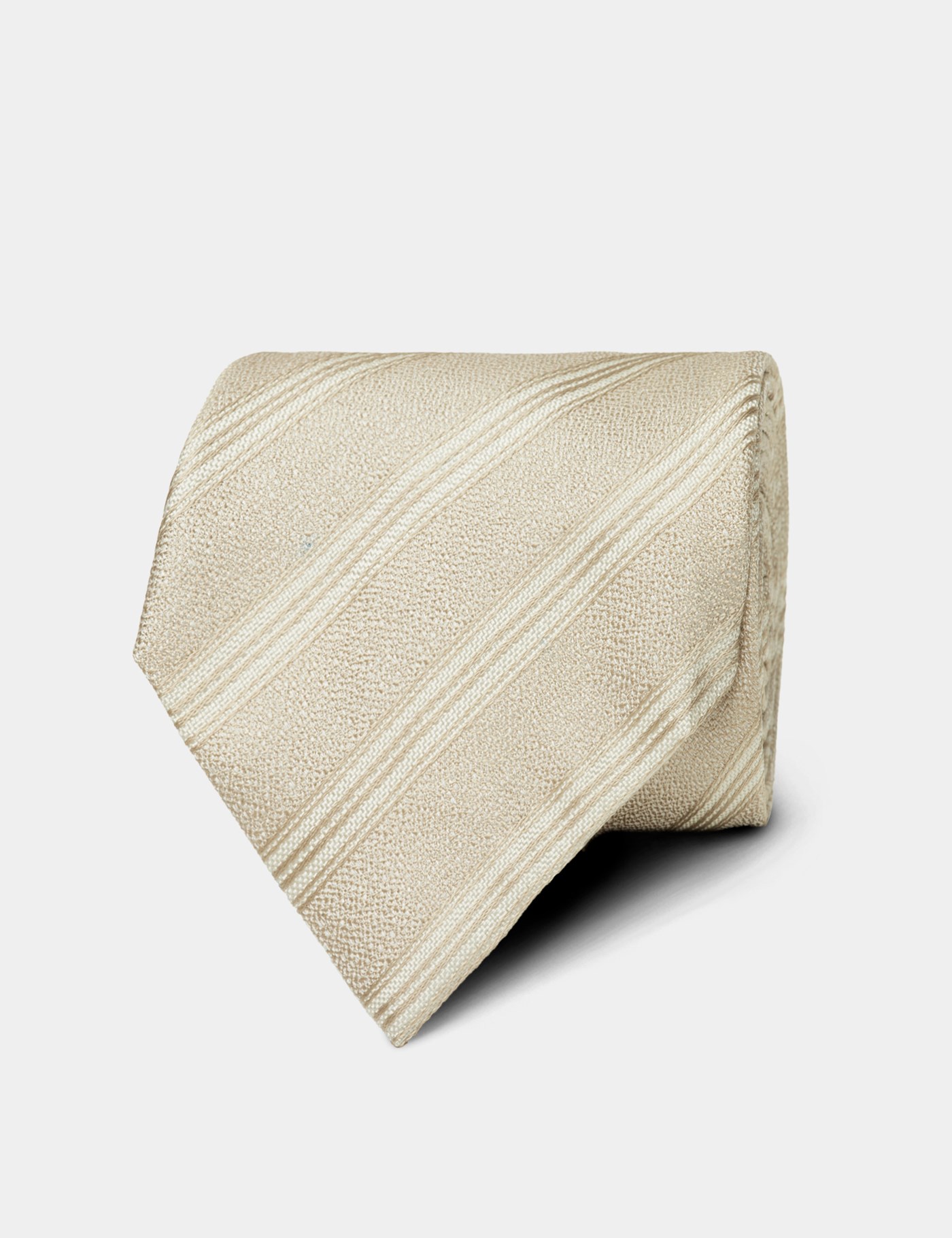 Hawes & Curtis Champagne Textured Stripe 1913 Tie | Silk | Striped | Men's