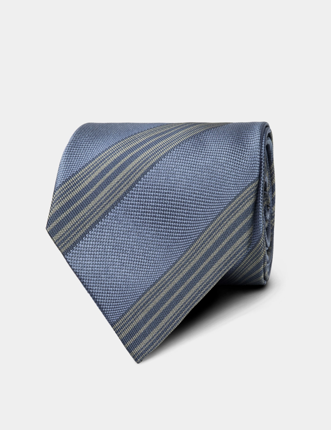 Hawes & Curtis Blue Reverse Stripe 1913 Tie | Silk | Striped | Men's