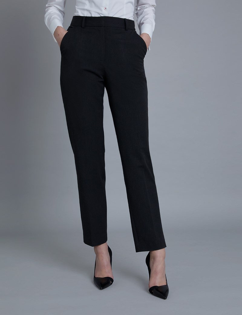 Women’s Charcoal Twill Pants | Hawes & Curtis