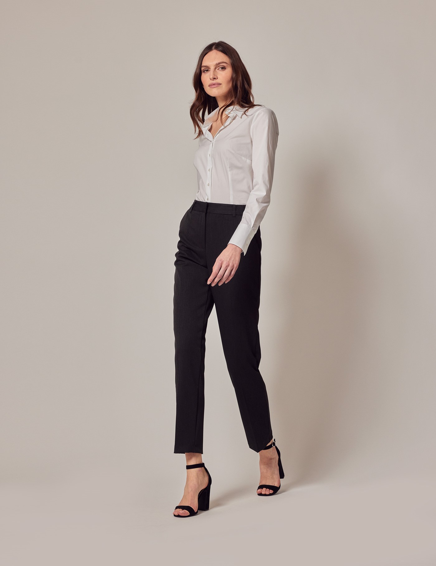 Charcoal Tailored Trousers