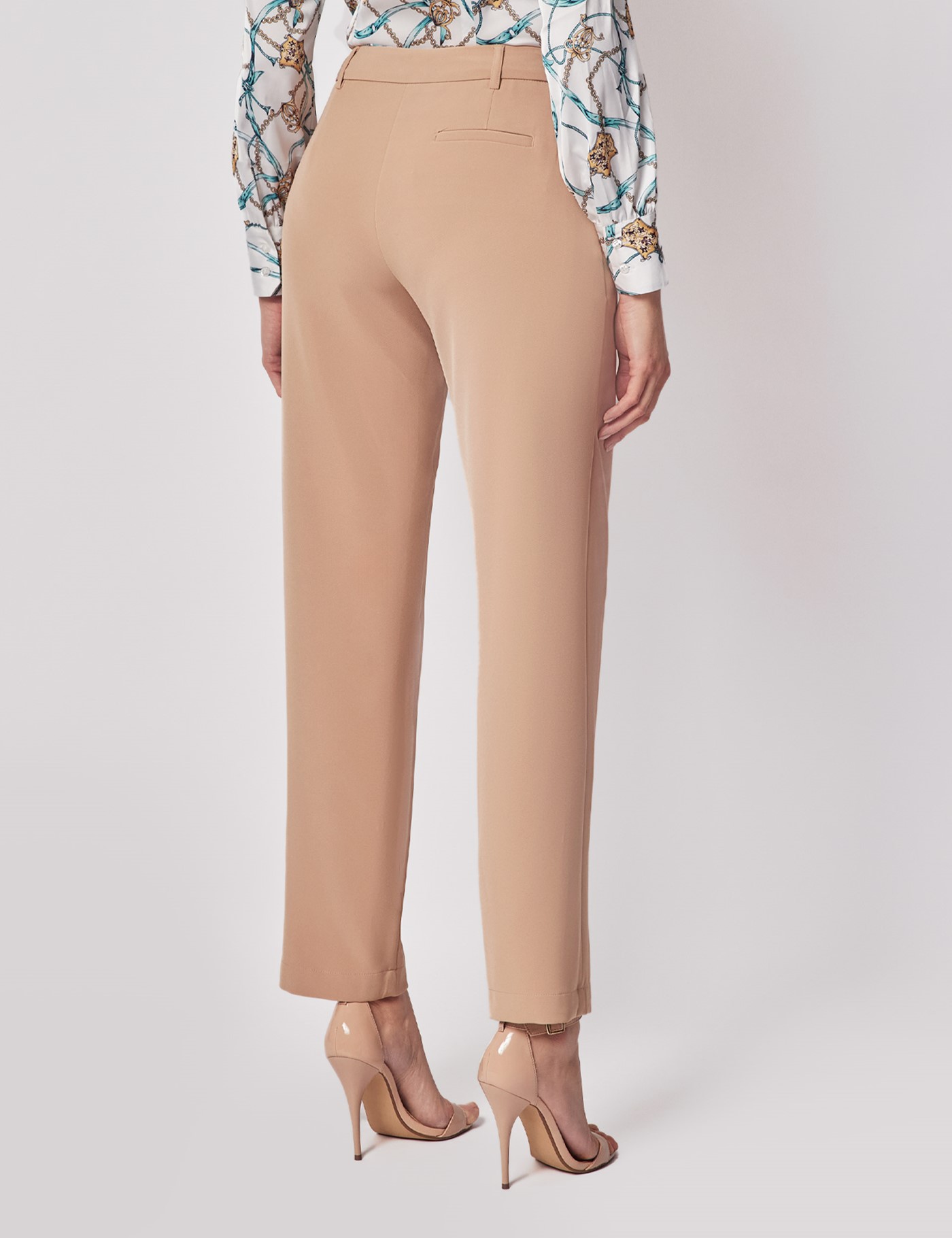 Hawes & Curtis Taupe Suit Trousers Size: 22 image 3