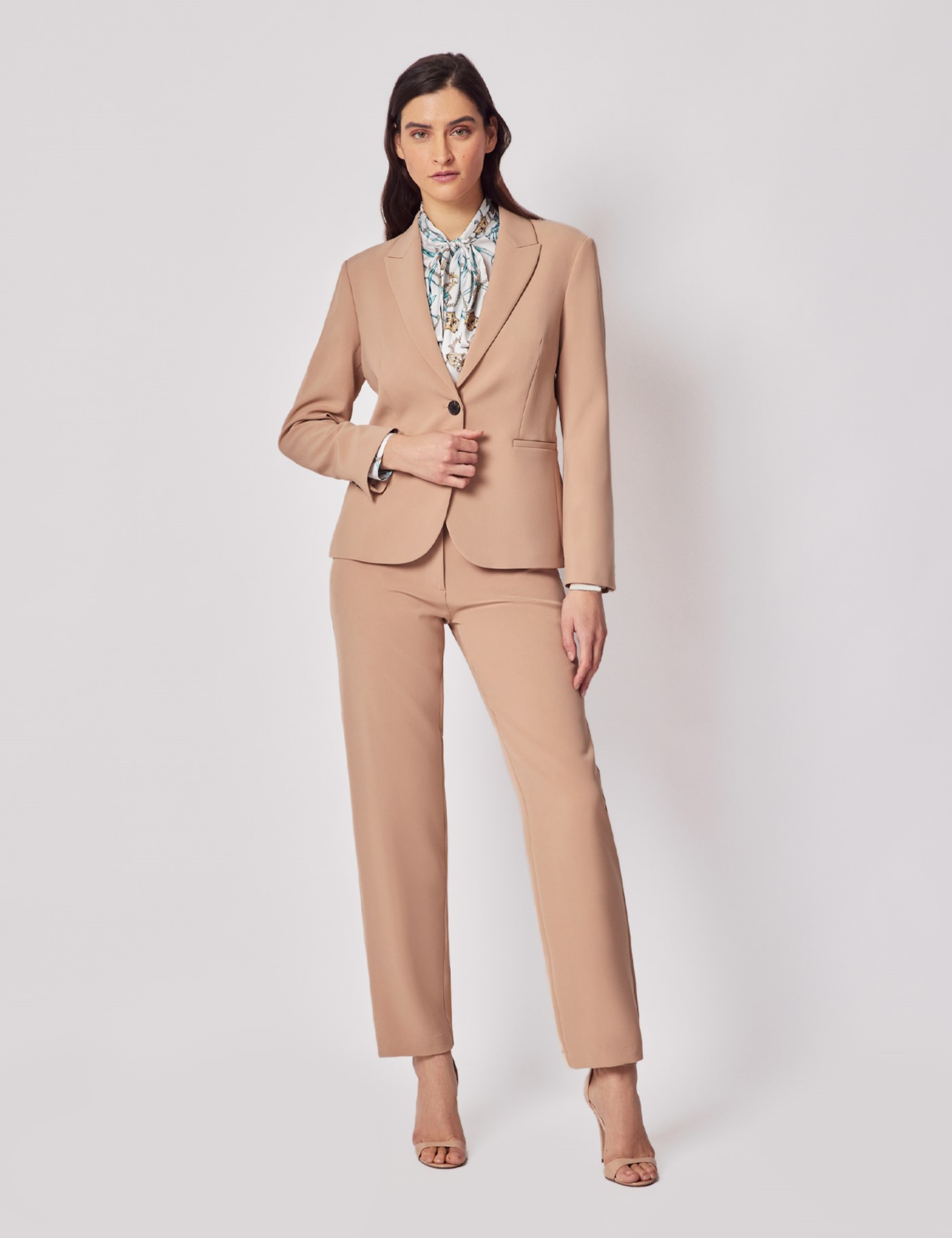Hawes & Curtis Taupe Suit Trousers Size: 22 image 4