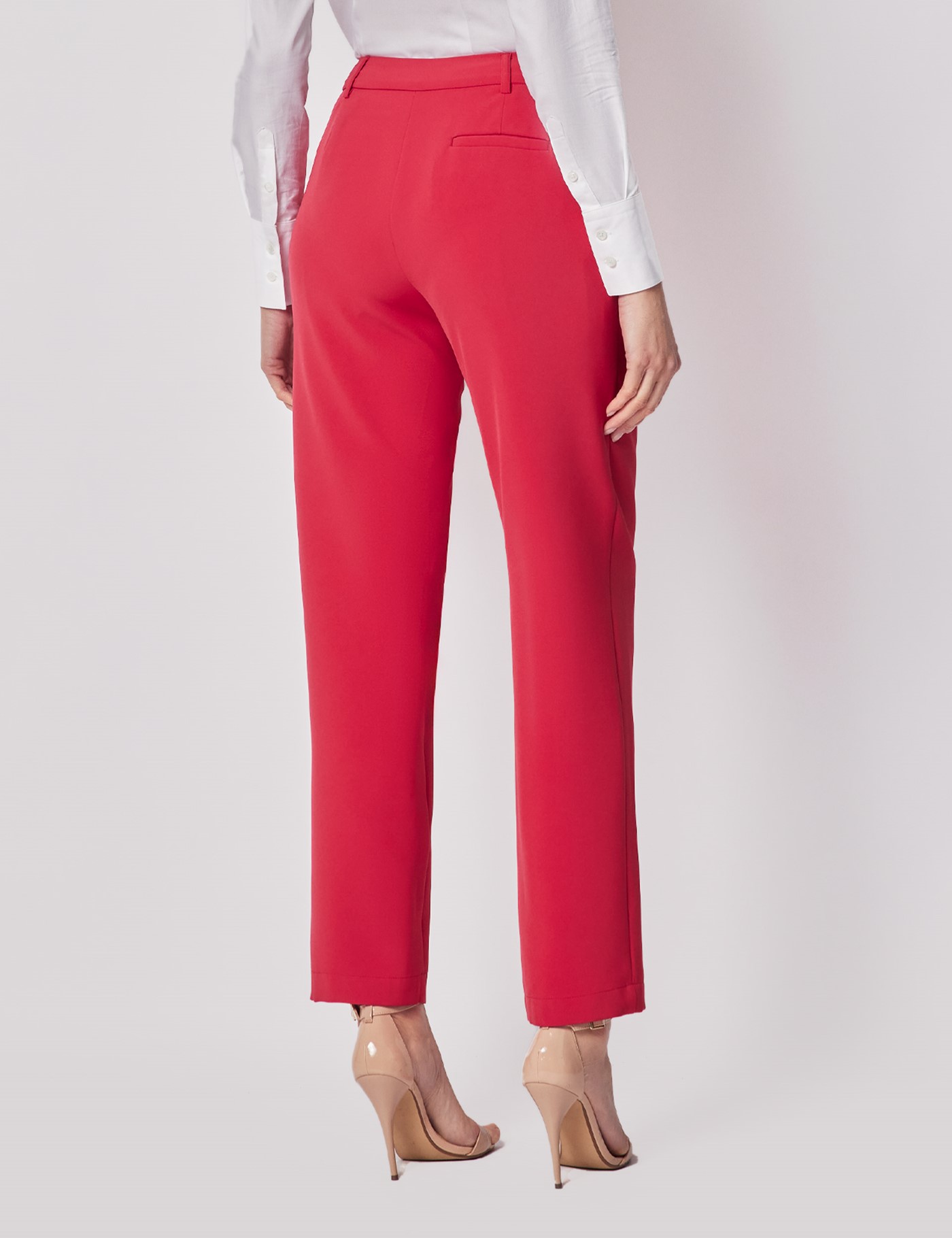 Hawes & Curtis Red Suit Trousers Size: 6 image 3
