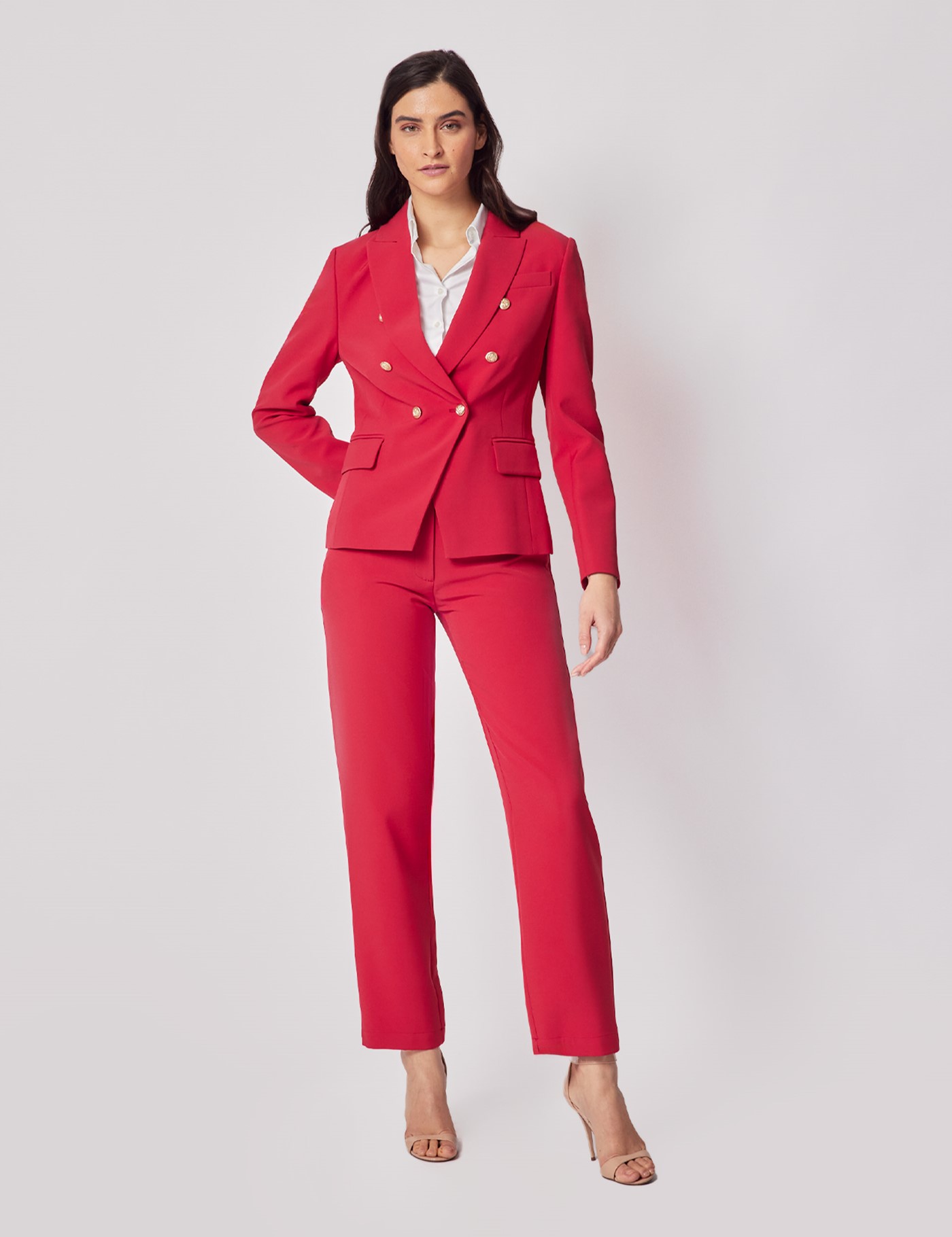 Hawes & Curtis Red Suit Trousers Size: 6 image 4