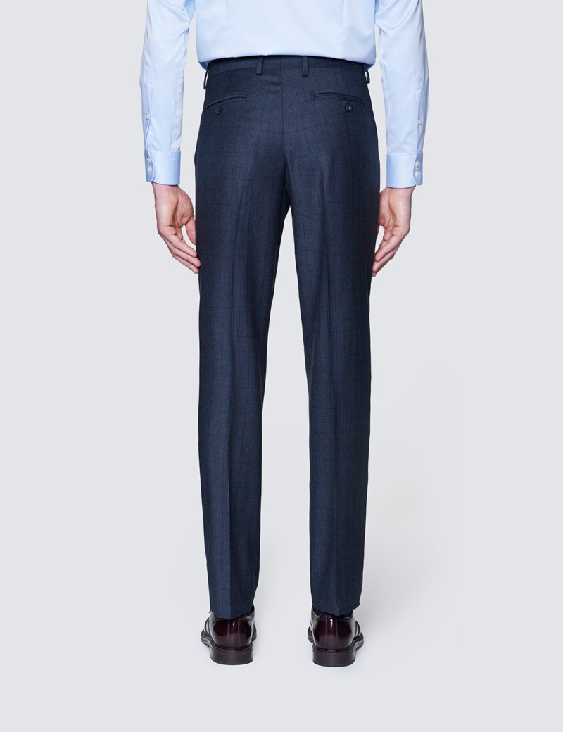 Italian Tailored Fit Blue Trousers