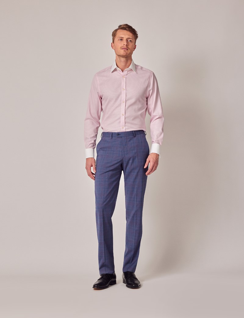 WE Fashion TARO - Suit trousers - pink/blue - Zalando.de