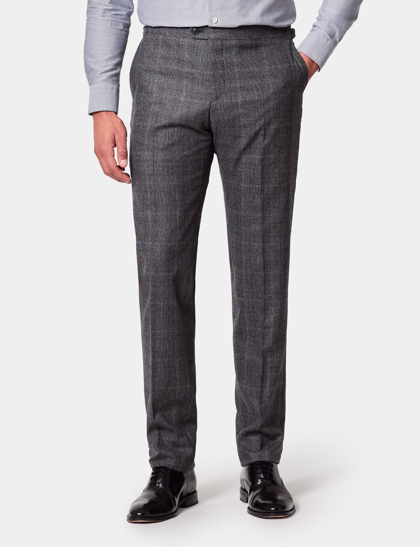 & Slim Fit Check 1913 Suit Trousers 38"