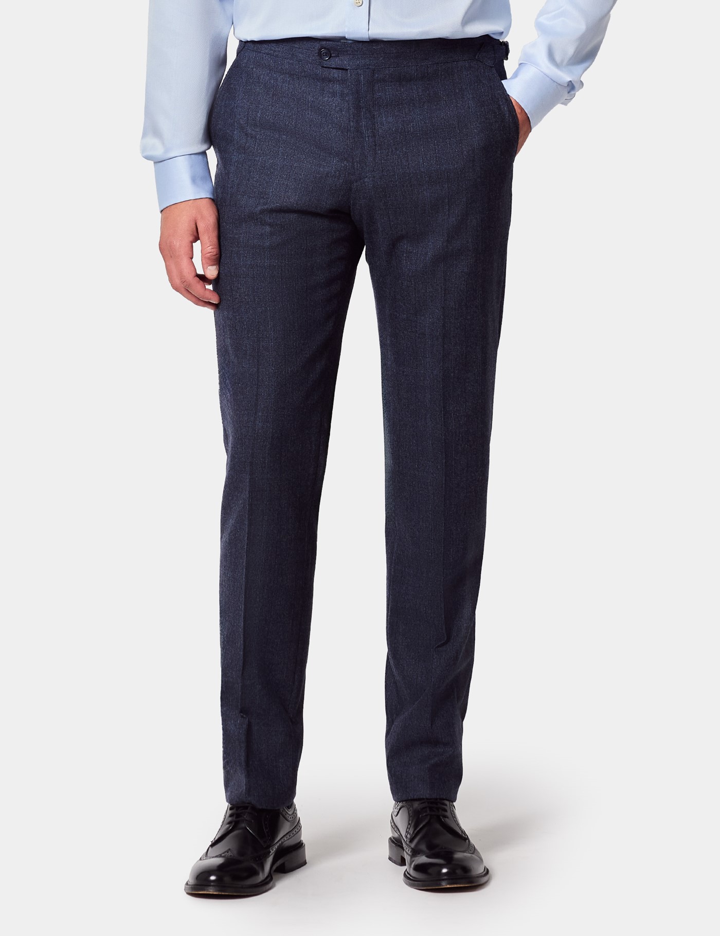 & Slim Fit Check 1913 Suit Trousers 40"