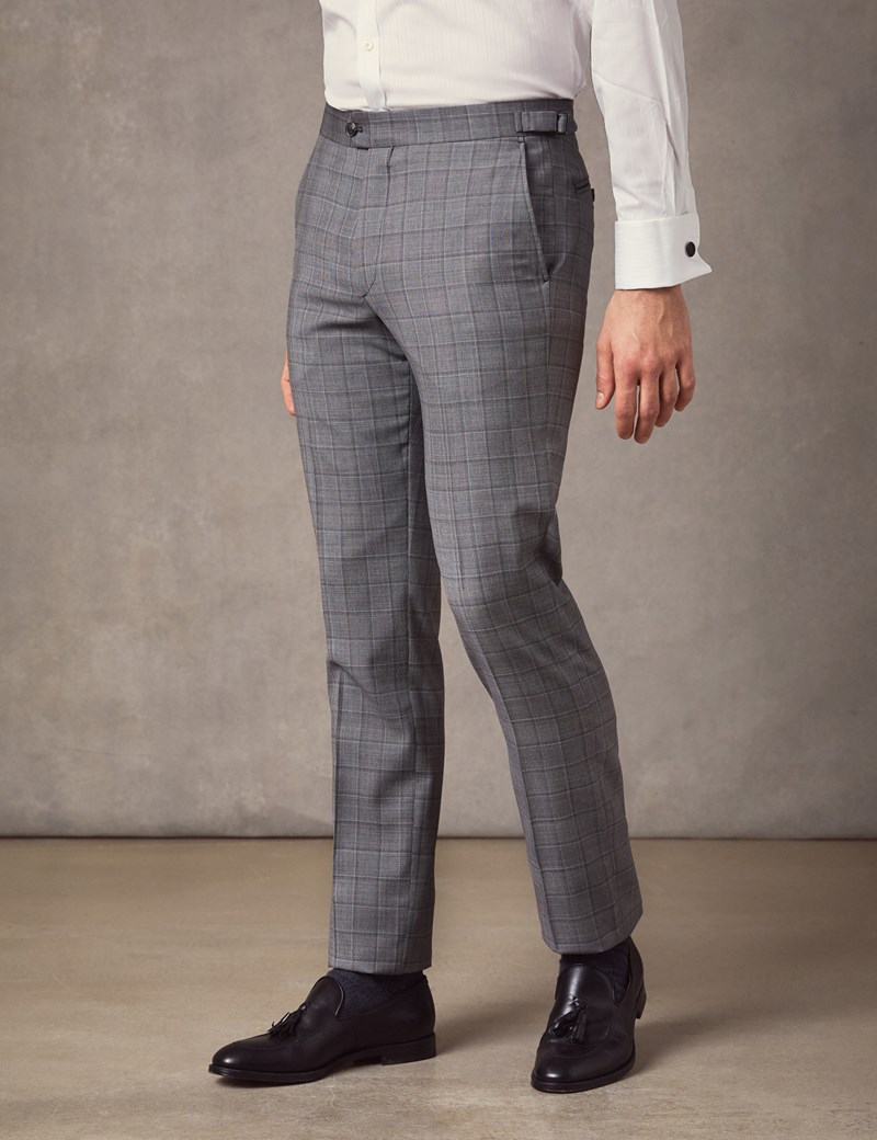 grey plaid pants mens outfit