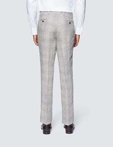 men's plaid linen pants