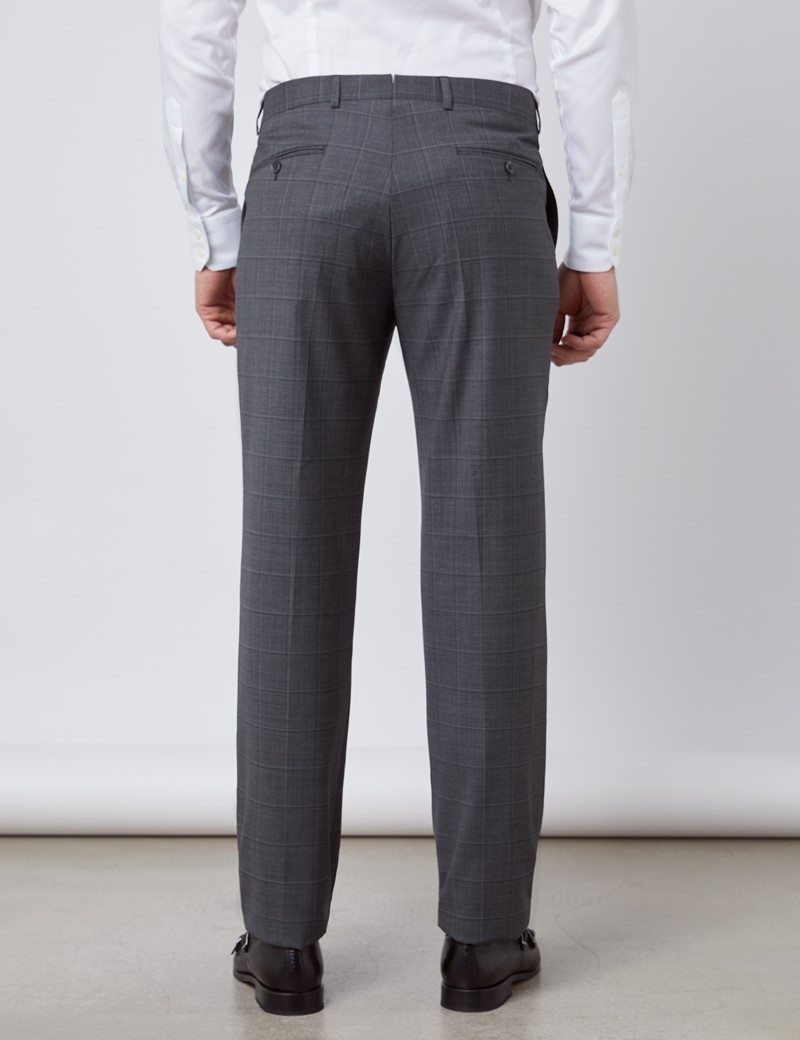 dark gray plaid pants