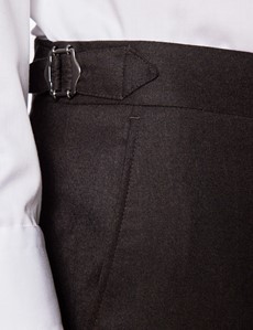 Men's Brown Slim Fit Flannel Pants - 1913 Collection