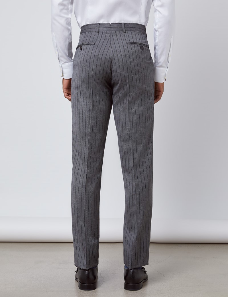 Men's Grey Striped Italian Wool Morning Suit Trousers – 1913 Collection ...