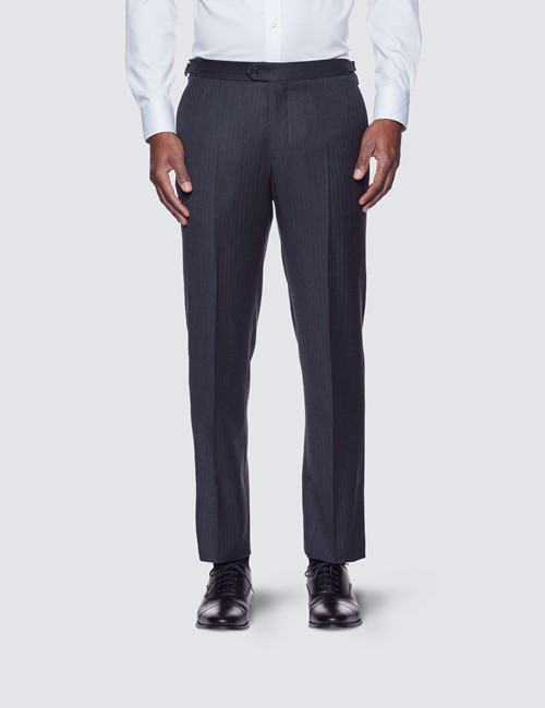 Men's Charcoal Italian Wool Morning Suit Trousers – 1913 Collection 