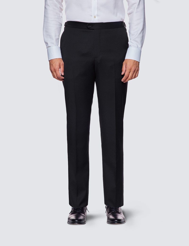 Frackhose – Tailored Fit – italienische Wolle – Stresemann-Hose – schwarz