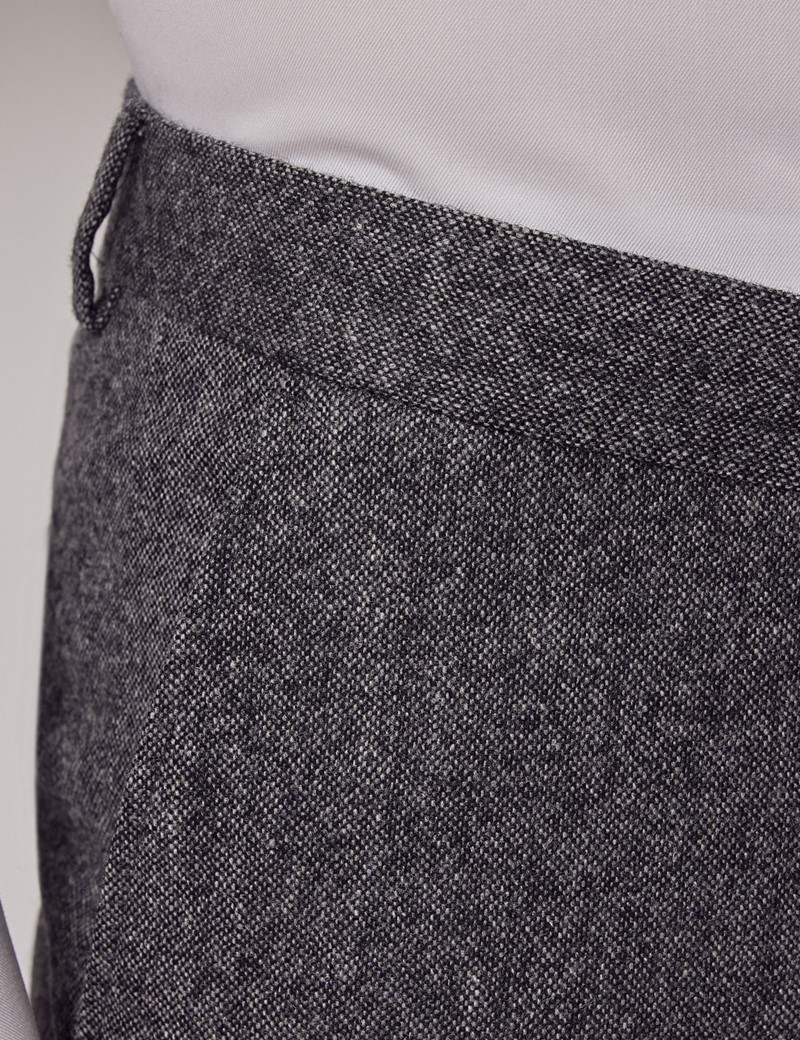 Men's Grey Tweed Slim Suit Trousers - 1913 Collection | Hawes & Curtis
