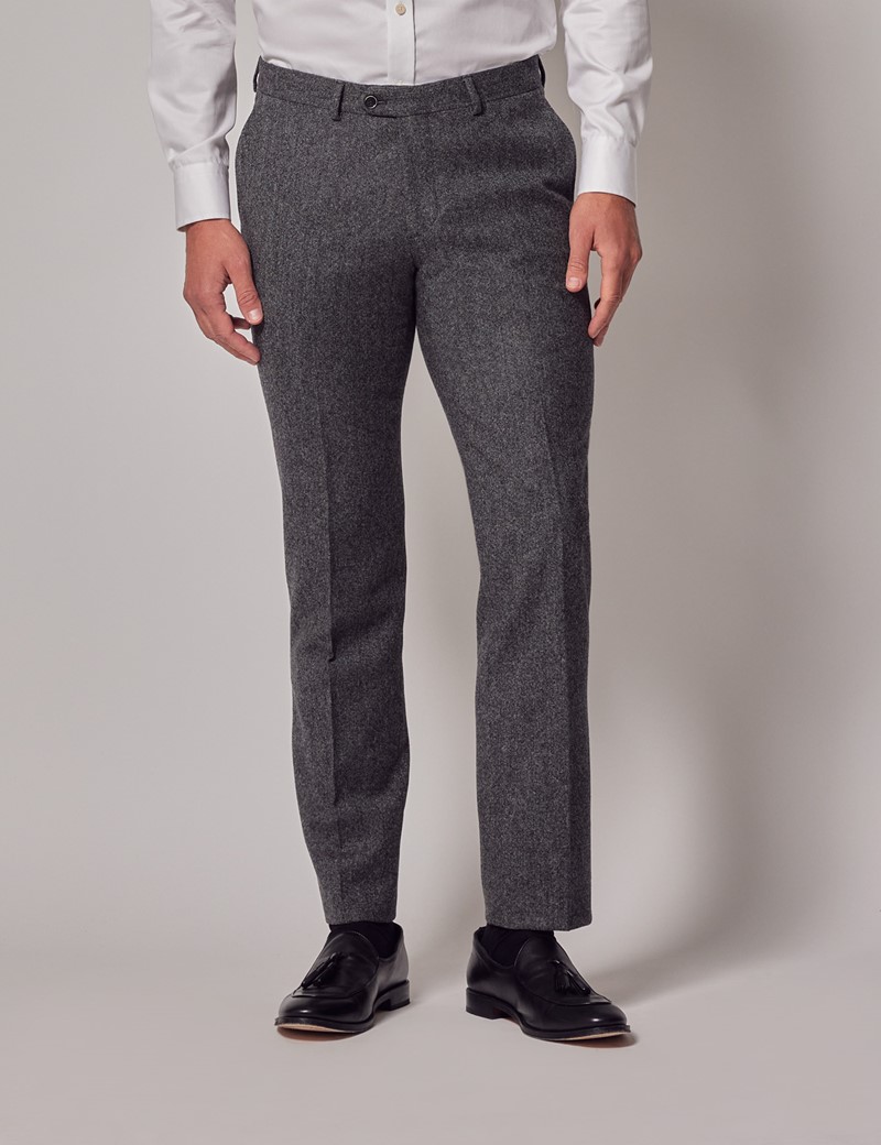 Grey Tweed Slim Suit Pants - 1913 Collection