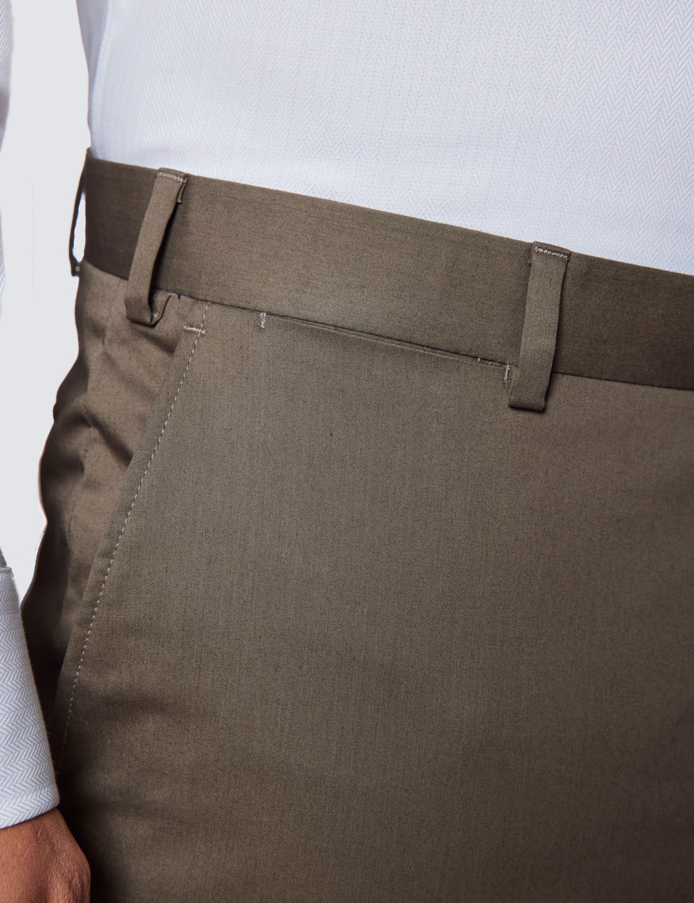 Martini Gray PlainSolid Premium Cotton Pant For Men