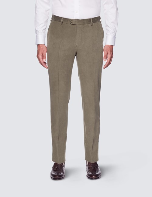 Men's Olive Green Twill Trousers - 1913 Collection