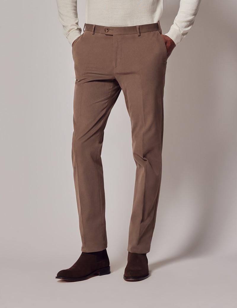 Olive Green Brushed Twill Italian Pants - 1913 Collection
