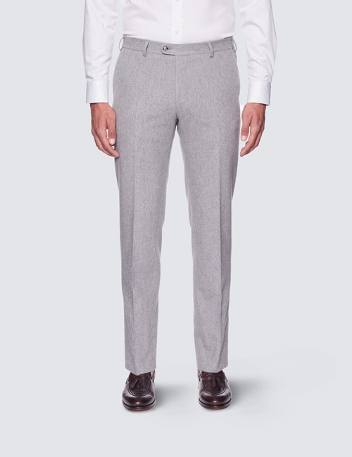 Men's Grey Twill Trousers 