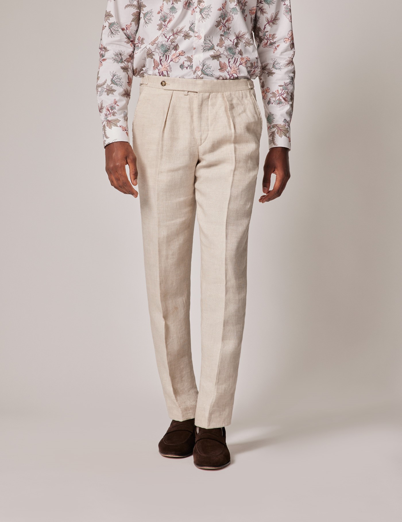 mens cream suit trousers