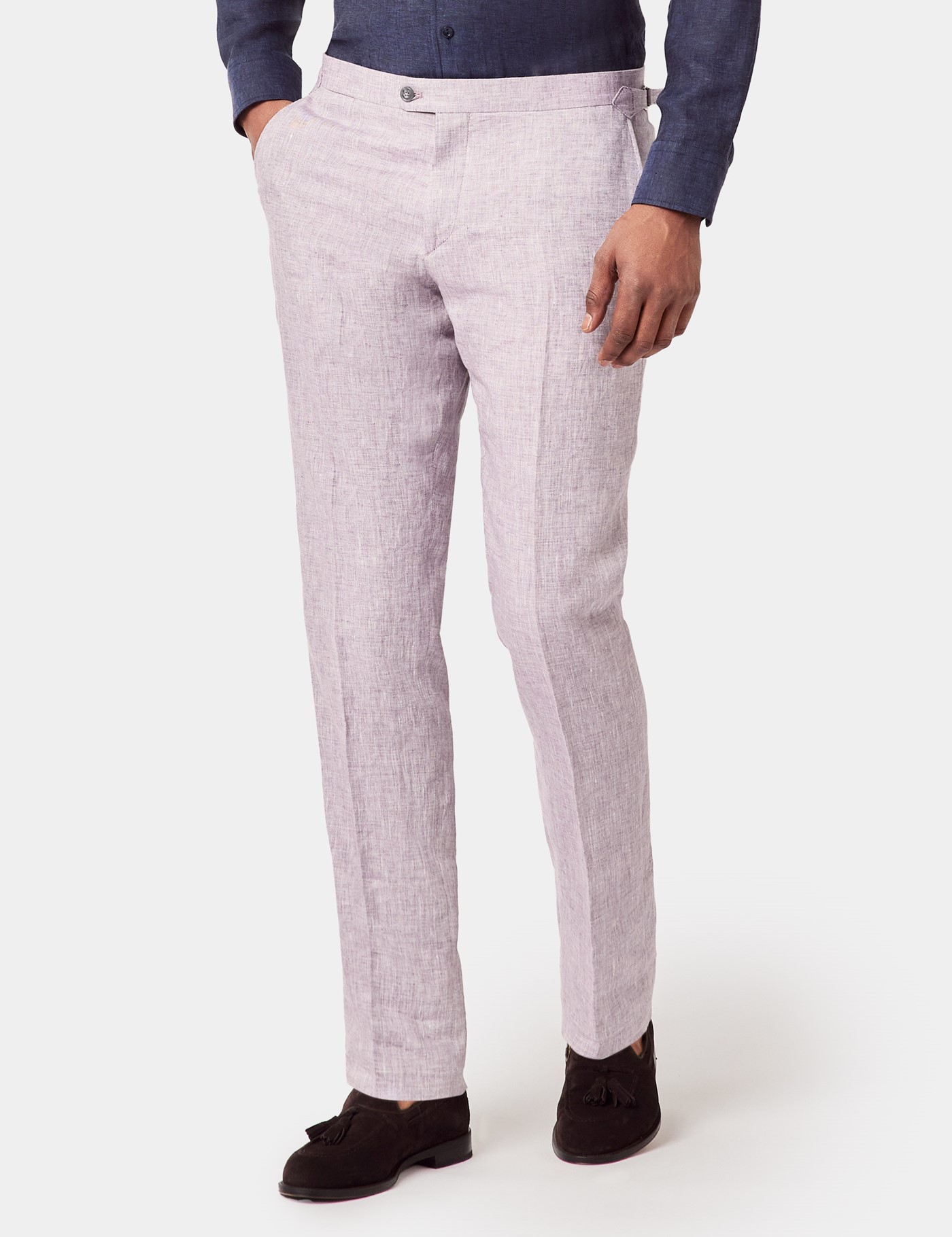 & Slim Fit Dusty 1913 Suit Trousers Side Adjusters 42"