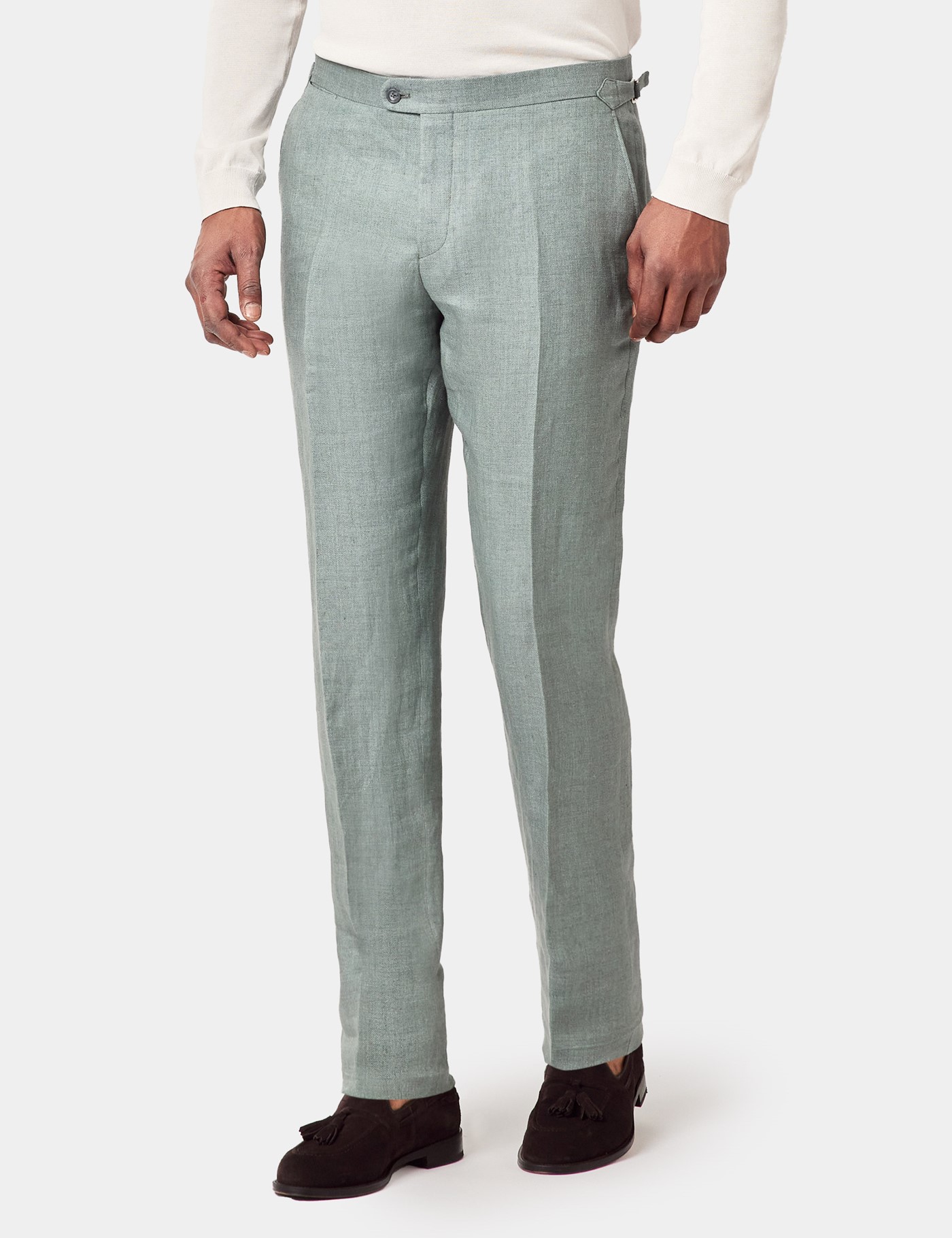 & Slim Fit Sea 1913 Suit Trousers Side Adjusters 42"
