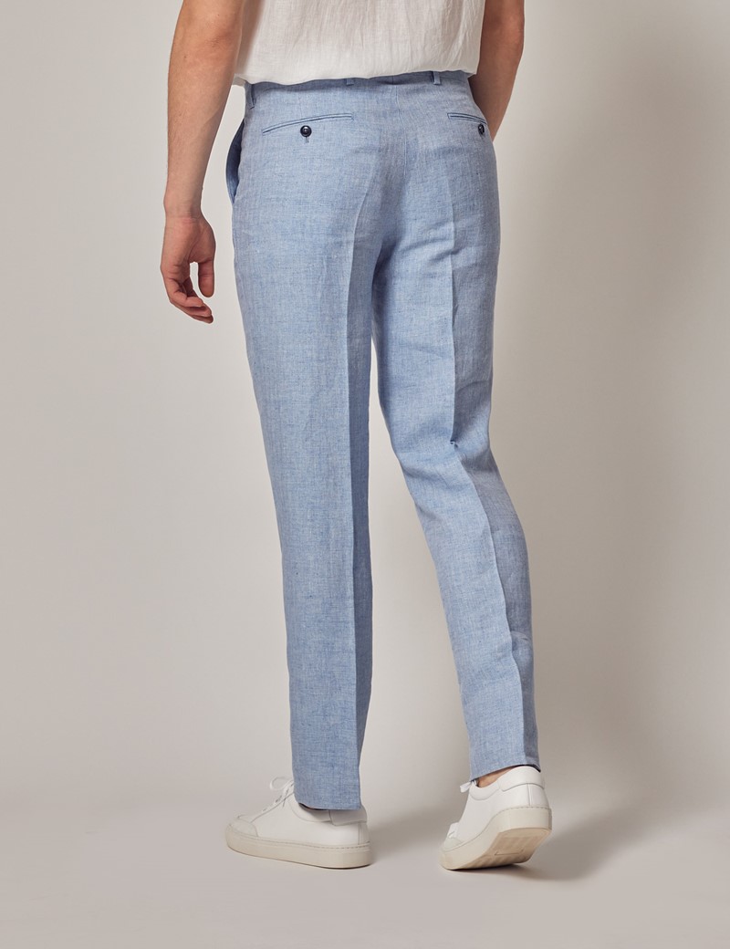 Light Blue Tapered Pants with Light Blue Pants Outfits For Women