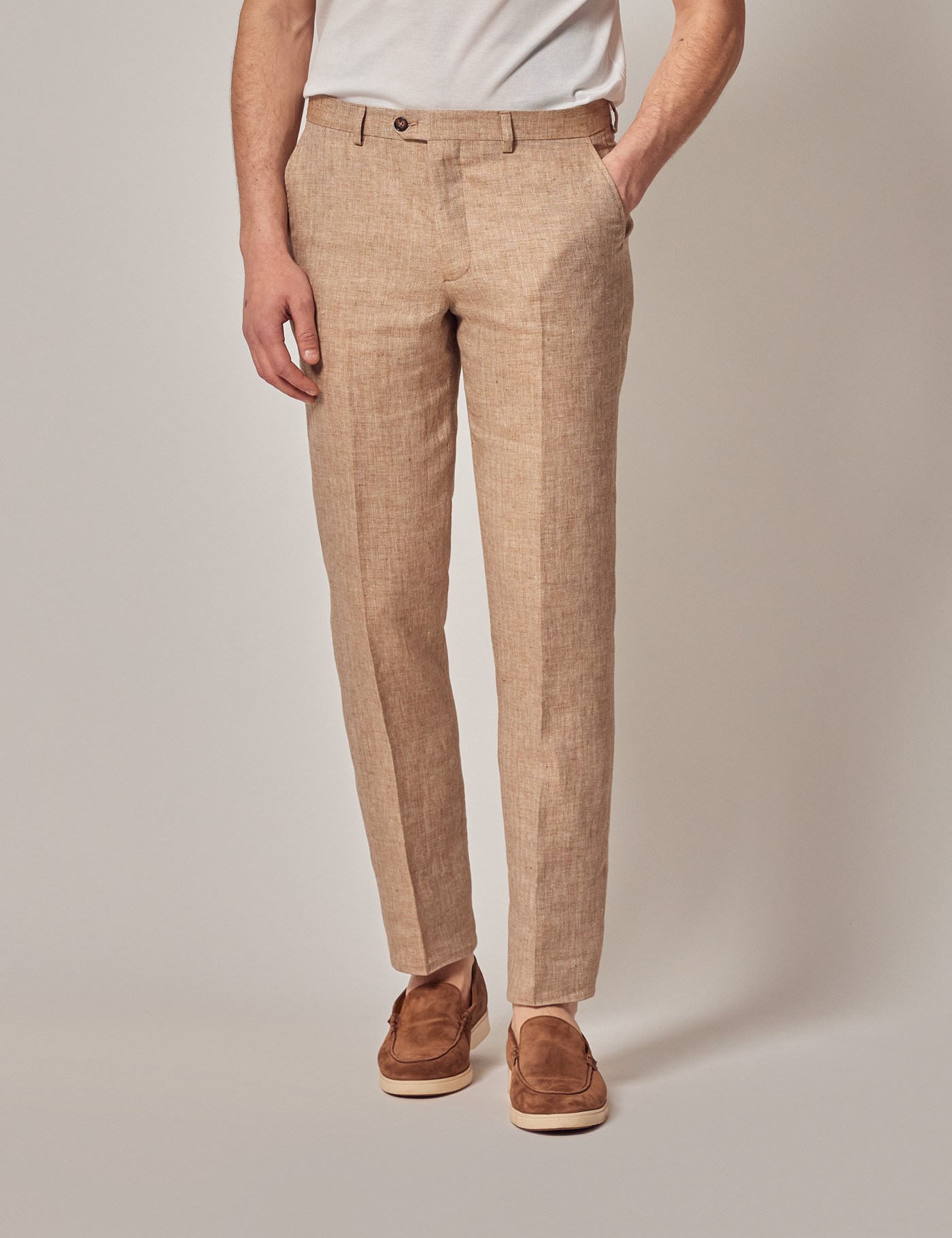 Buy MOSS Tailored Fit Oatmeal Linen Suit Trousers from the Next UK online  shop