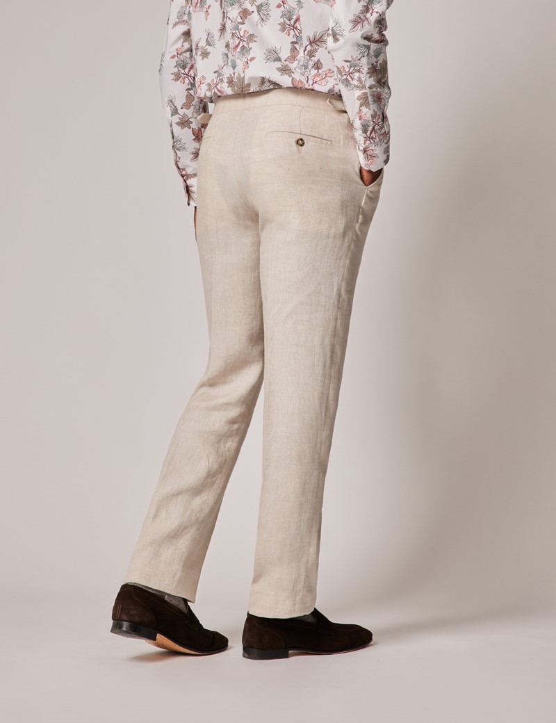 Man's Ivory White Corduroy trousers with five pockets | OVS