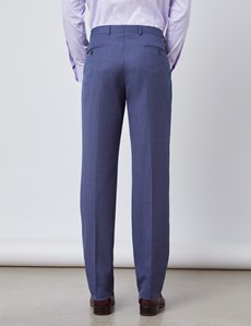 Men's Dark Blue Tailored Fit Italian Suit Pants - 1913 Collection
