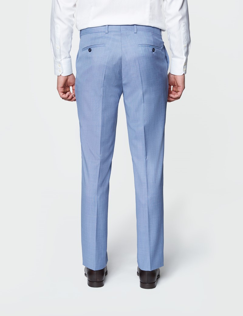 Men's Light Blue Slim Fit Italian Suit Trousers – 1913 Collection