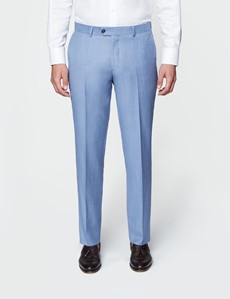 Men's Light Blue Slim Fit Italian Suit Pants – 1913 Collection