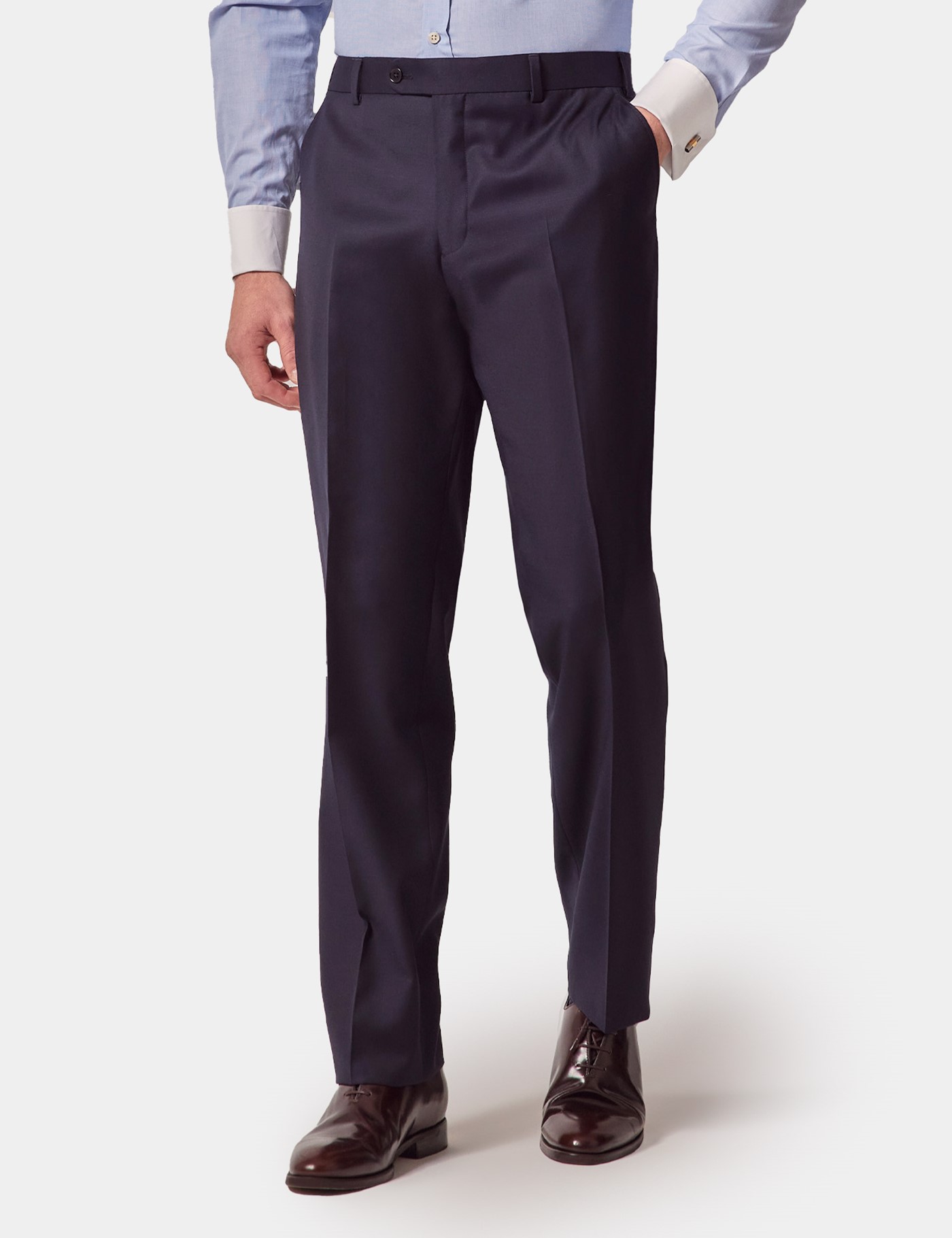 & Tailored Fit Twill Suit Trousers 44"