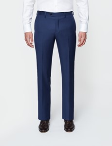 Men’s Royal Blue Twill Classic Fit Suit Trousers
