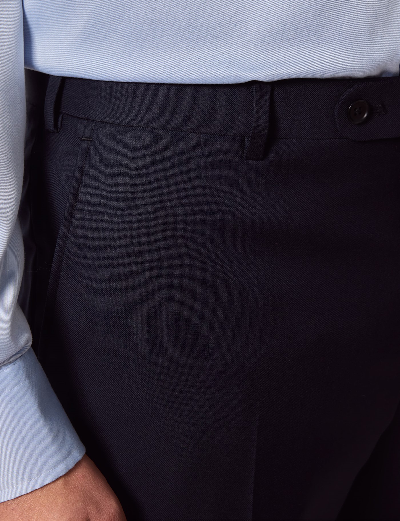 Hawes & Curtis Classic Fit Navy Twill Suit Trousers Size: 44" (EU 60) image 2