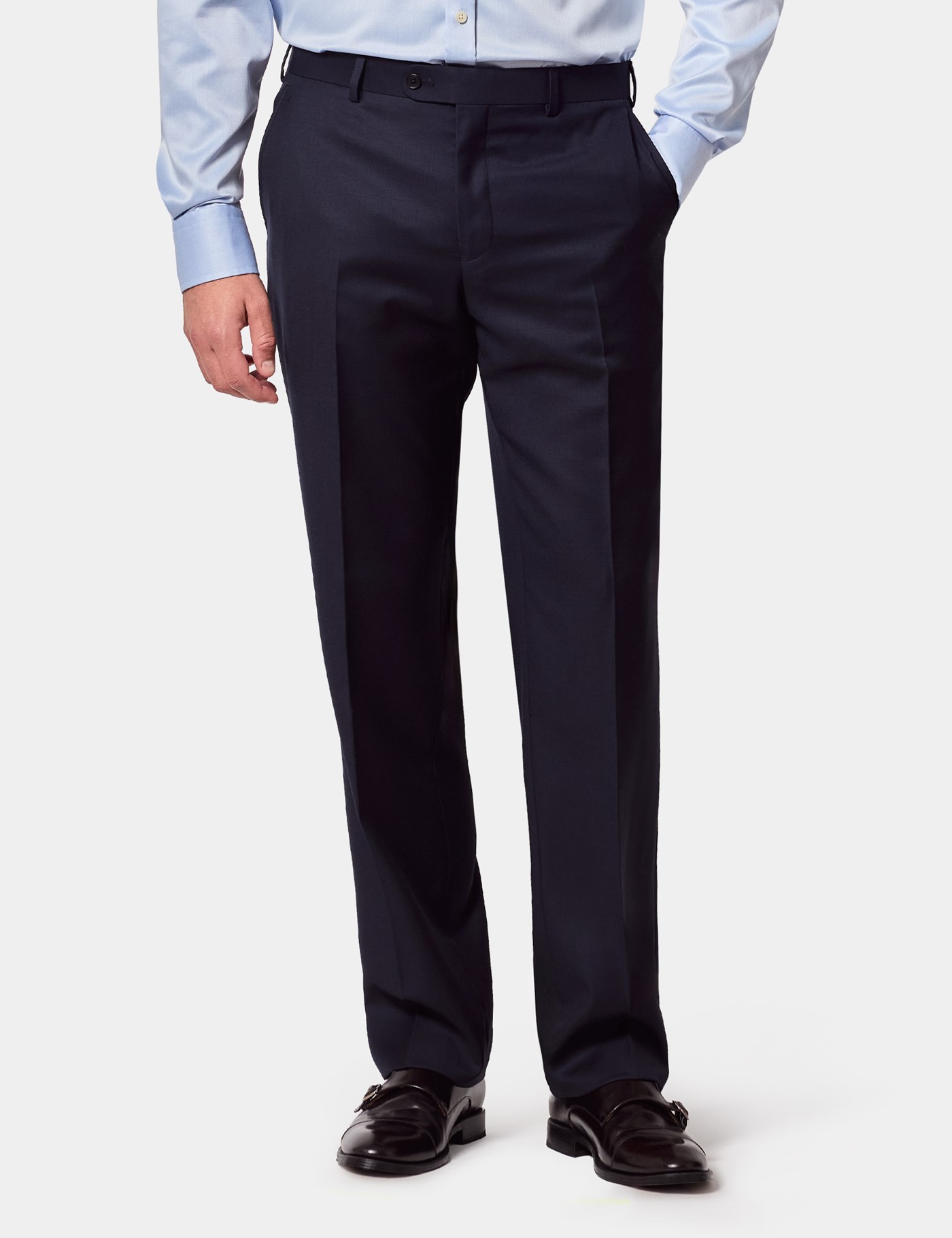 Hawes & Curtis Classic Fit Navy Twill Suit Trousers Size: 44" (EU 60)