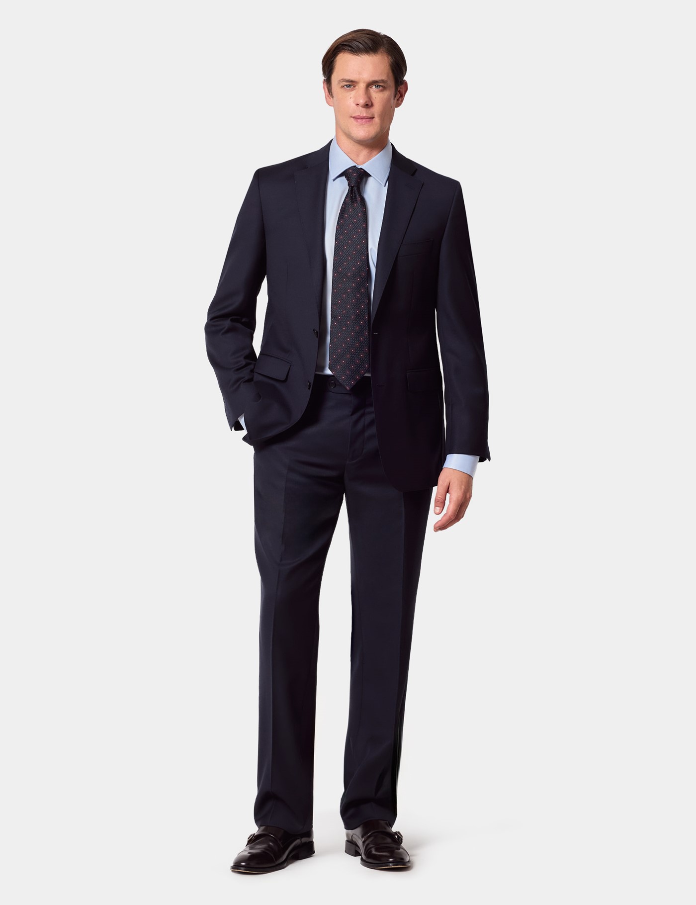 Hawes & Curtis Classic Fit Navy Twill Suit Trousers Size: 44" (EU 60) image 4