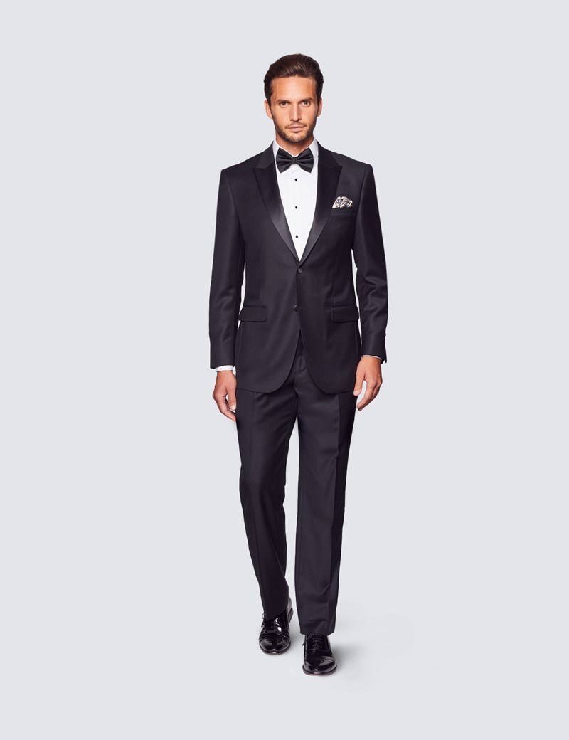 Men's Black Tailored Fit Dinner Suit Trousers - 1913 Collection | Hawes &  Curtis