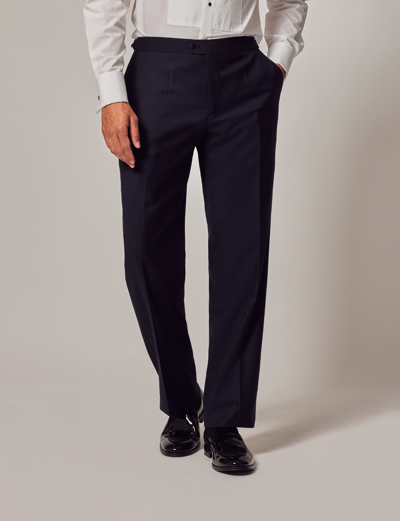 Linen Suit Trousers - Navy