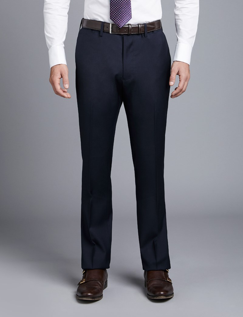 Men’s Navy Twill Extra Slim Fit Suit Trousers | Hawes & Curtis