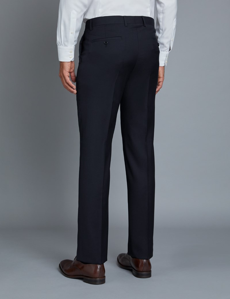 Men's Navy Twill Extra Slim Fit Suit Pants | Hawes & Curtis