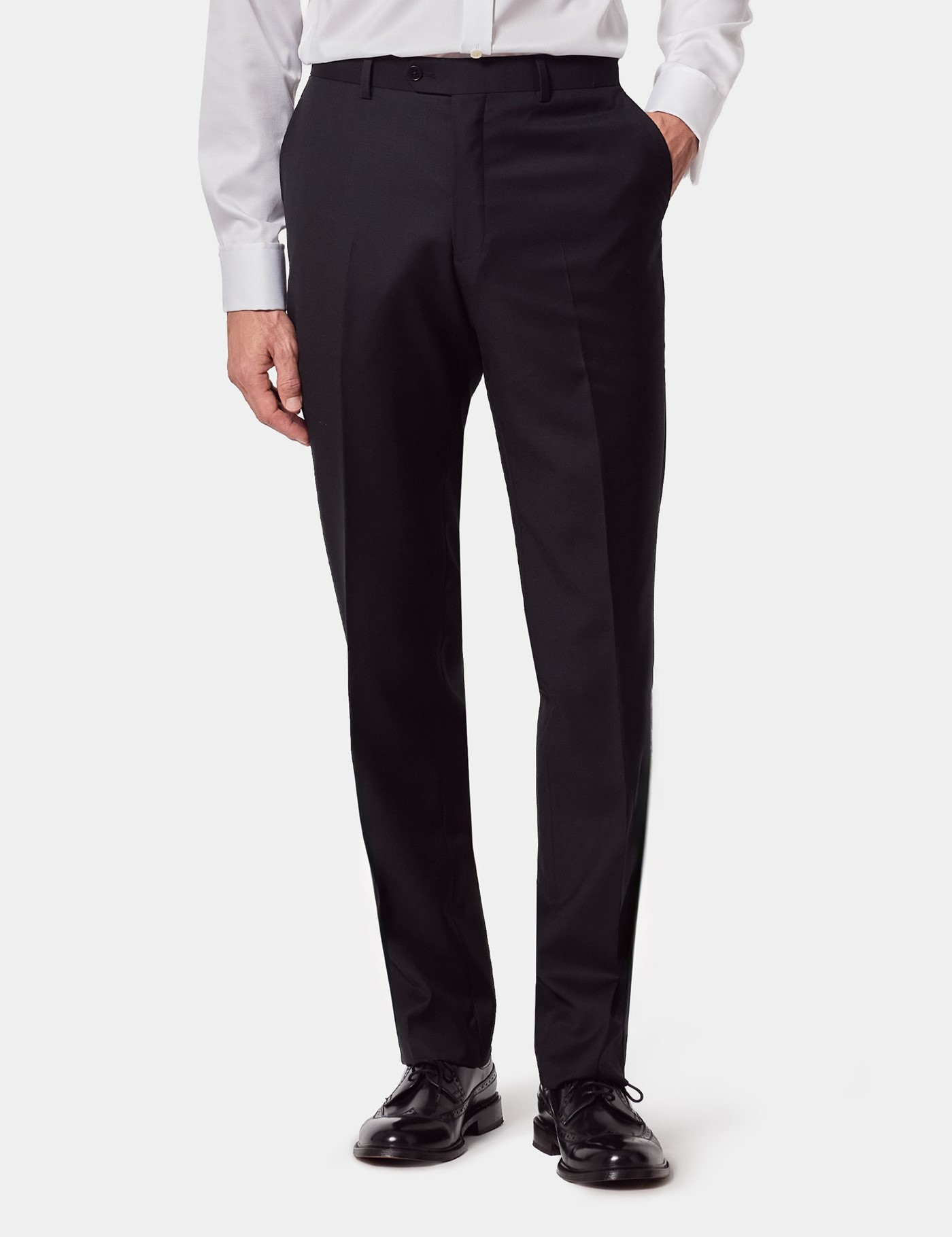 & Slim Fit Twill Suit Trousers 44"
