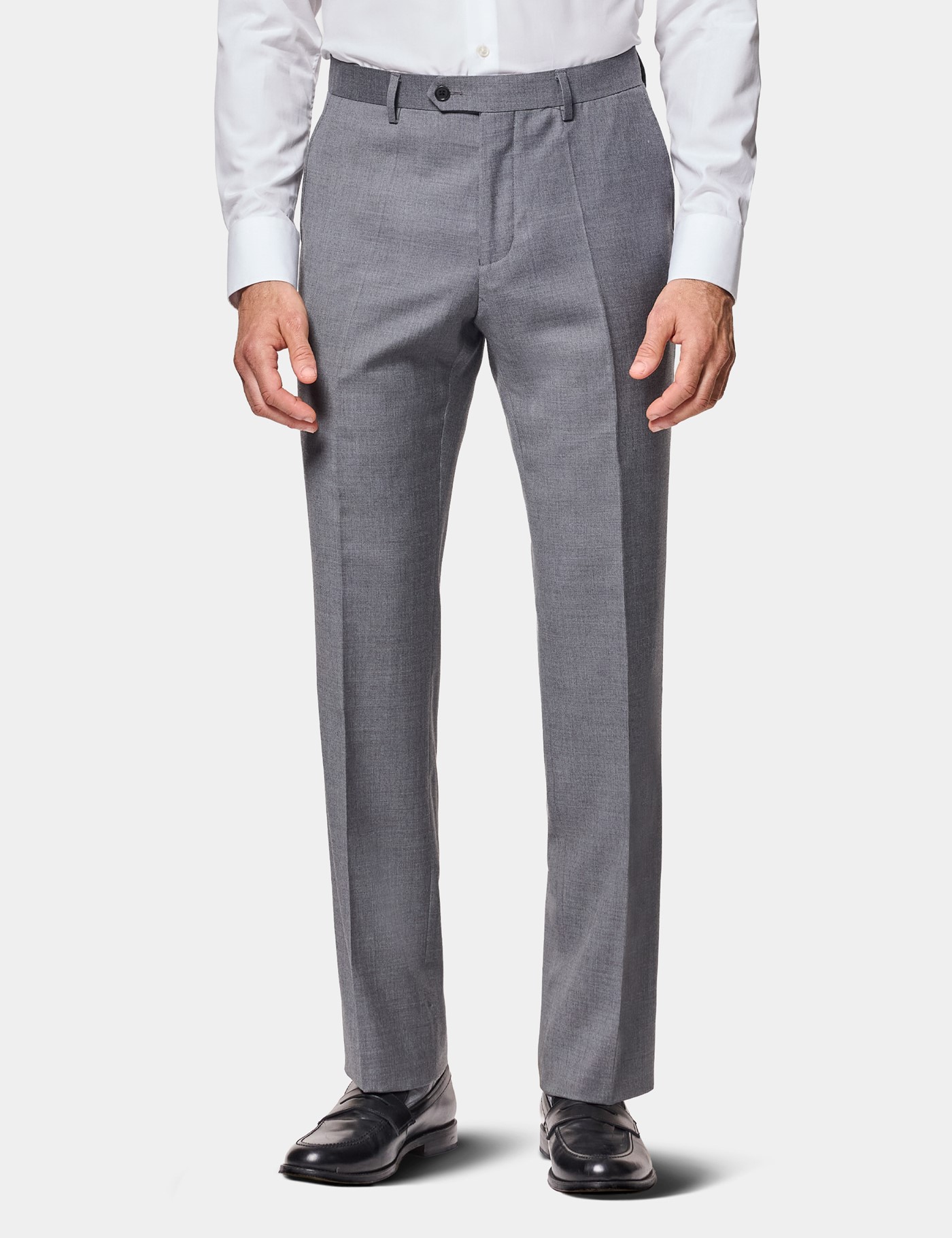 & Slim Fit Mid Twill Suit Trousers 44"