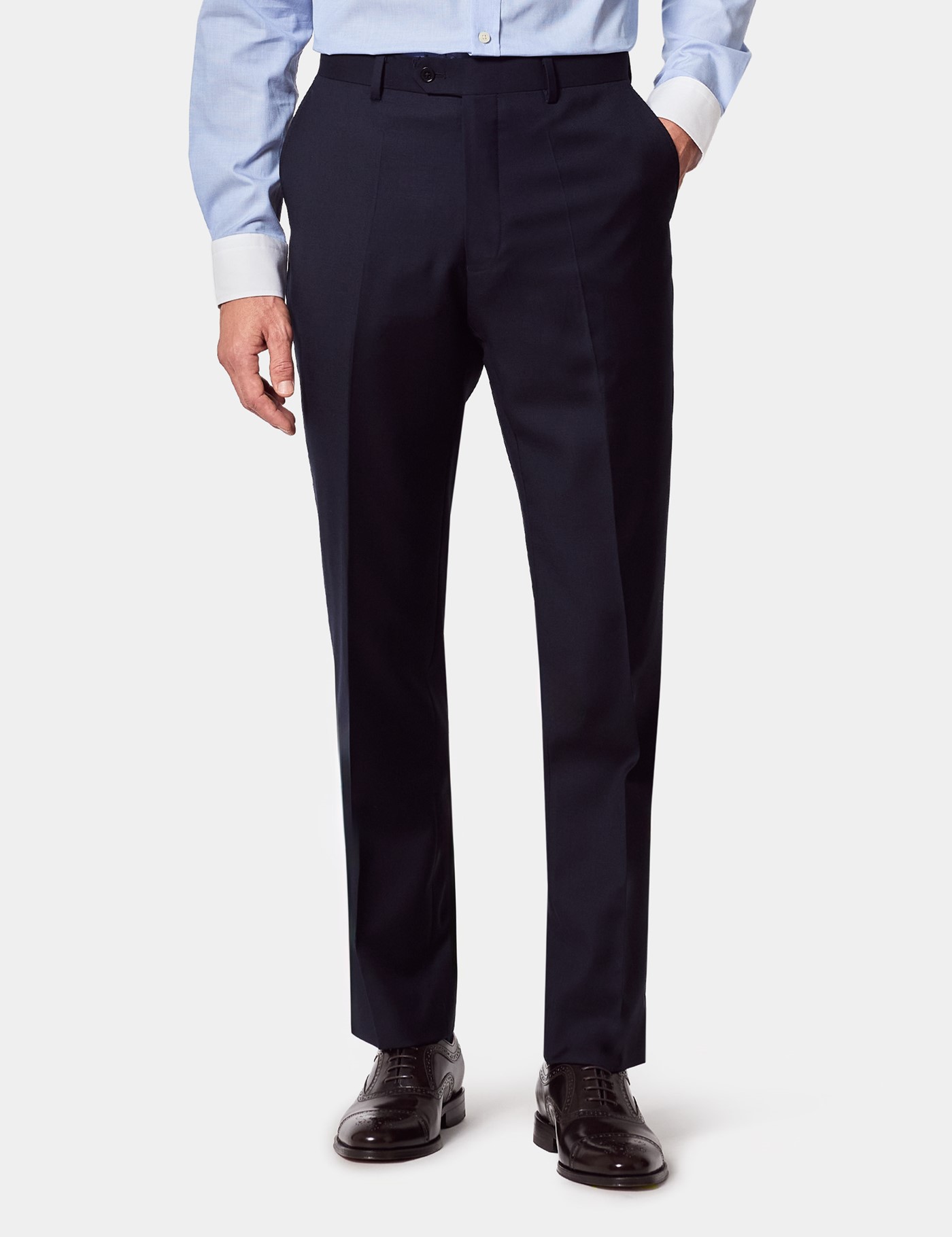 & Slim Fit Twill Suit Trousers 32"