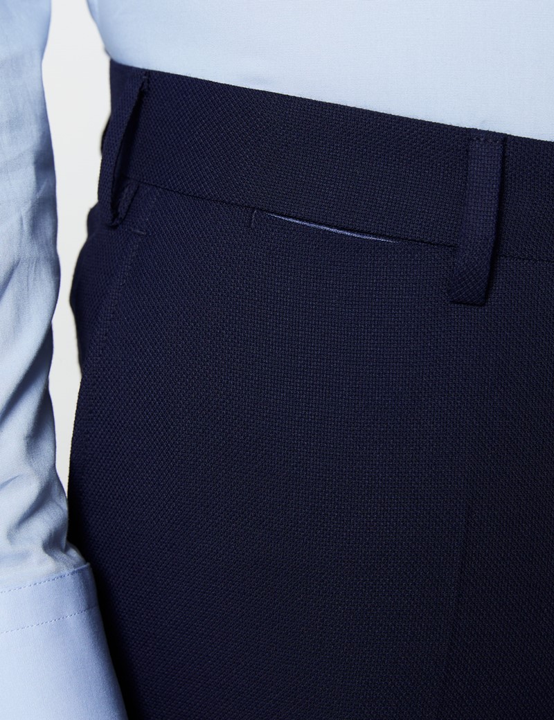 Men's Navy Slim Fit Commuter Suit Trousers