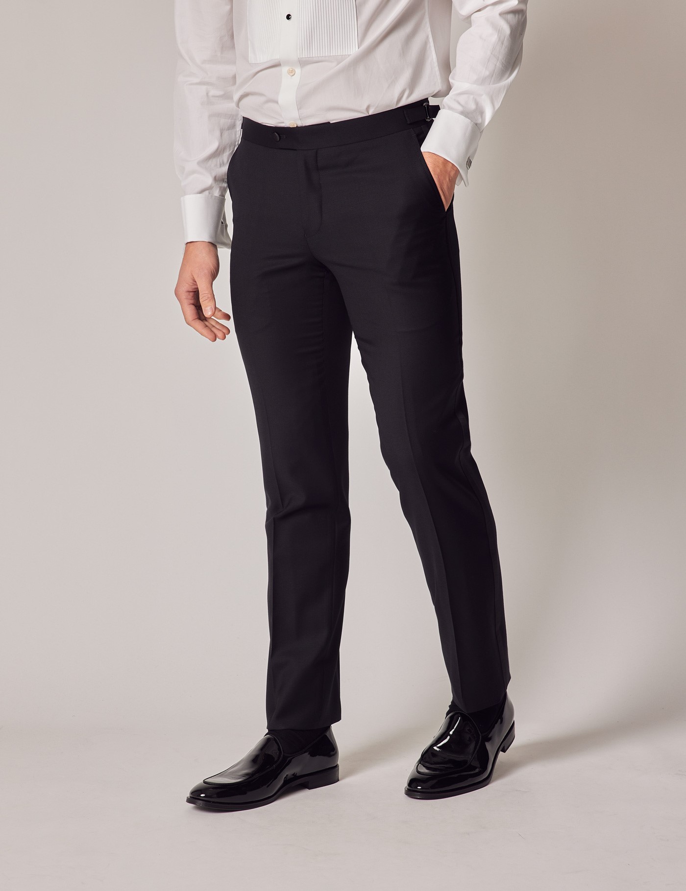Slim Fit Dinner Suit Trousers With Side Adjusters In Navy Hawes And Curtis  | lupon.gov.ph