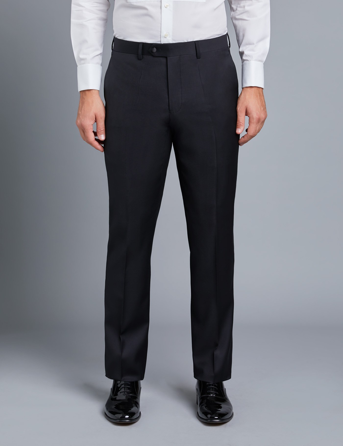 Men's Black Slim Fit Dinner Suit Pants | Hawes & Curtis